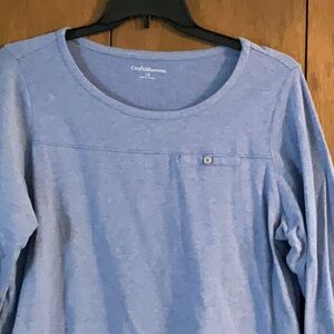 Croft & Barrow Light Blue 3/4 Sleeve Top